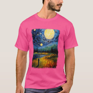Camiseta Jugador de golf Golfer Golfing Starry Night Painti