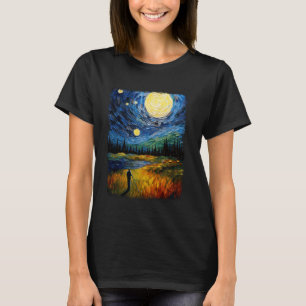 Camiseta Jugador de golf Golfer Golfing Starry Night Painti