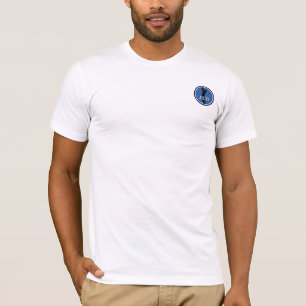 Camiseta Jugador de Golf Golfista Monograma Azul Negro