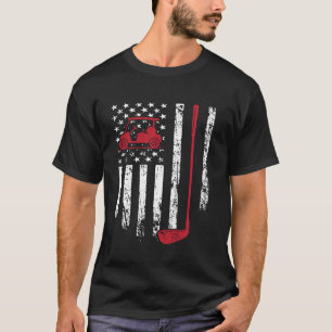 Camiseta Jugador de golf Patriotic American Golfer USA Flag