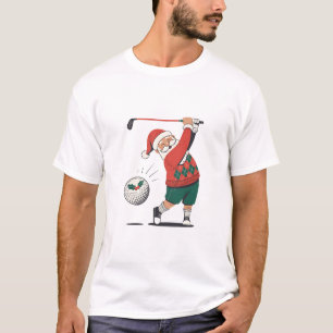 Camiseta Jugador de golf Santa Jugando al Golf Golfer