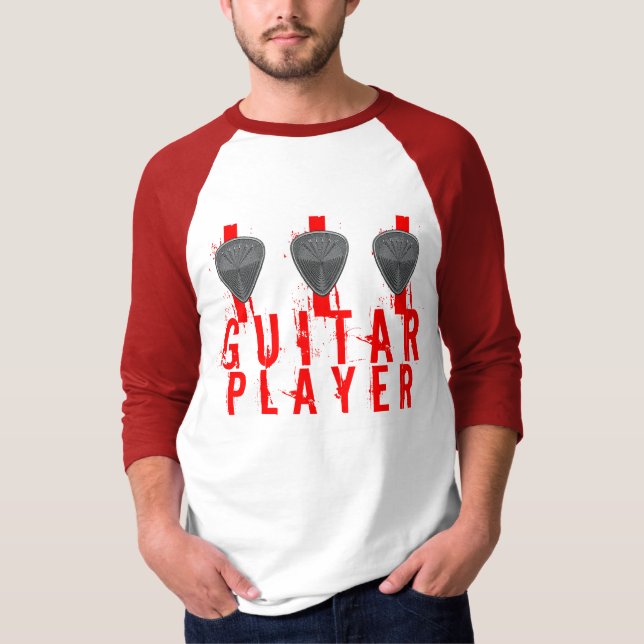 Camiseta Jugador de guitarra 3 imágenes (Anverso)
