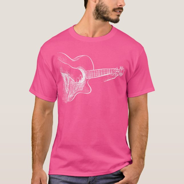 Camiseta Jugador de guitarra acústica (Anverso)
