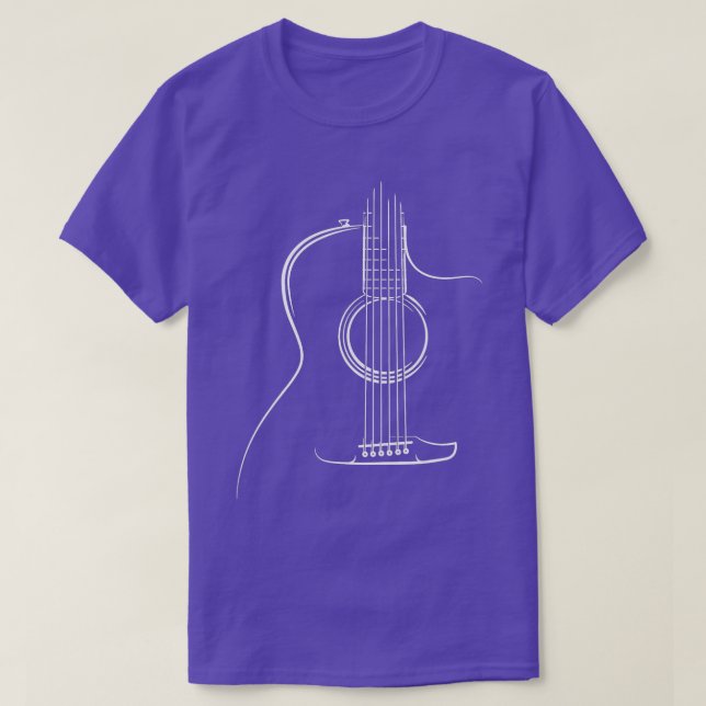 Camiseta Jugador de guitarra acústica a juego Guitarra Love (Diseño del anverso)