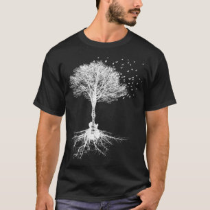 Camiseta Jugador de guitarra acústica Árbol de naturaleza C
