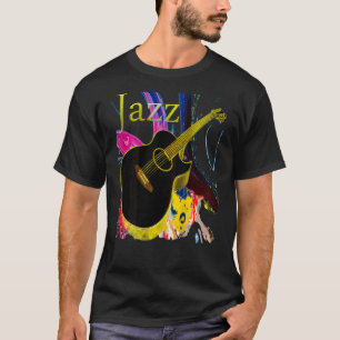Camiseta Jugador de guitarra acústica de jazz