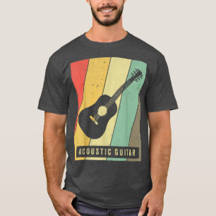 Camiseta Jugador de guitarra acústica vintage Retro T-Shirt