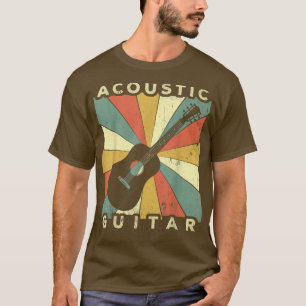 Camiseta Jugador de guitarra acústica vintage Retro T-Shirt