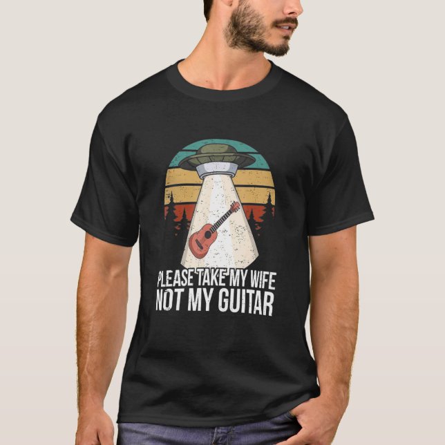 Camiseta Jugador de guitarra aliano Ufo Guitarista (Anverso)
