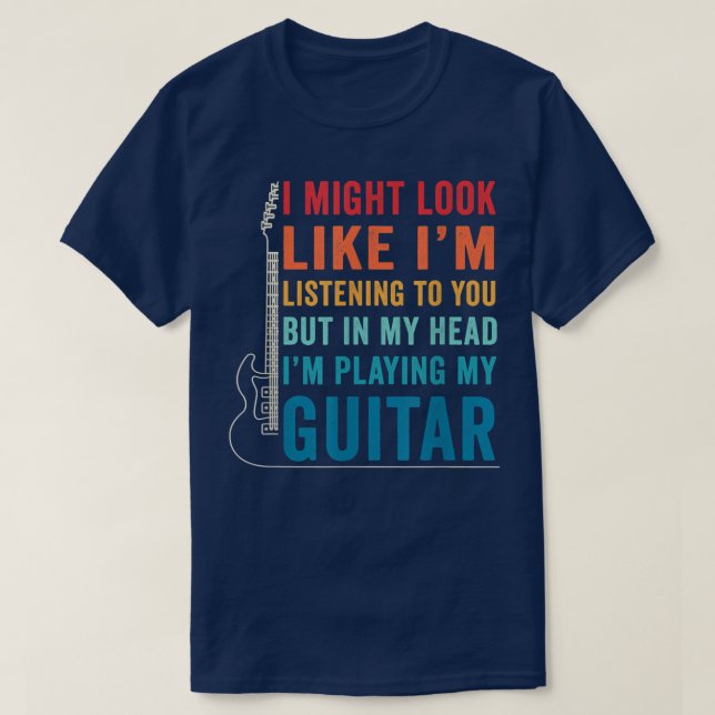 Camiseta Jugador de guitarra Bass Battend Instrumental de m (Diseño del anverso)