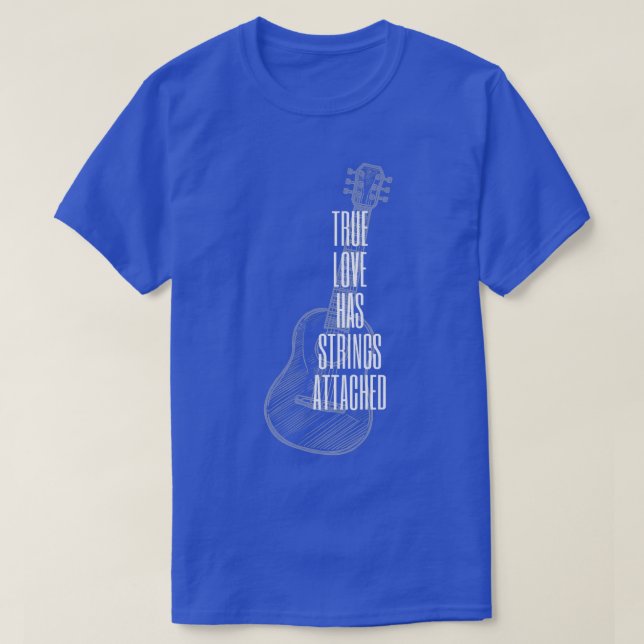 Camiseta Jugador de guitarra con cadenas de amor verdadero  (Diseño del anverso)