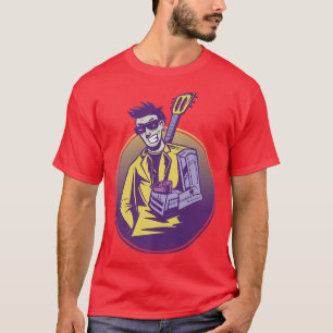 Camiseta Jugador de guitarra con mano robótica1040
