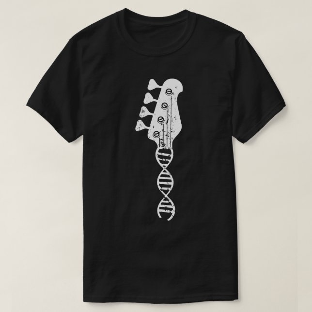 Camiseta Jugador de guitarra de Bass Battend ShirDNA Guitar (Diseño del anverso)
