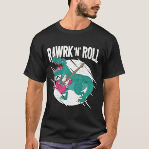 Camiseta Jugador de guitarra de dinosaurio rock'n'Roll Guit