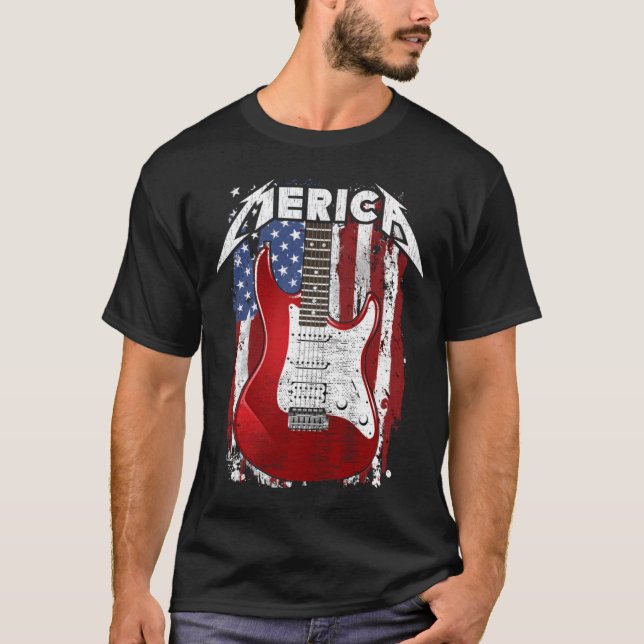 Camiseta Jugador de guitarra de Estados Unidos Guitarista B (Anverso)