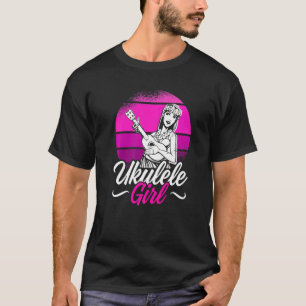 Camiseta Jugador de guitarra de Mens Ukulele Chica Ukulele