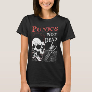 Camiseta Jugador de guitarra de música Skull Punk Rock - Pu