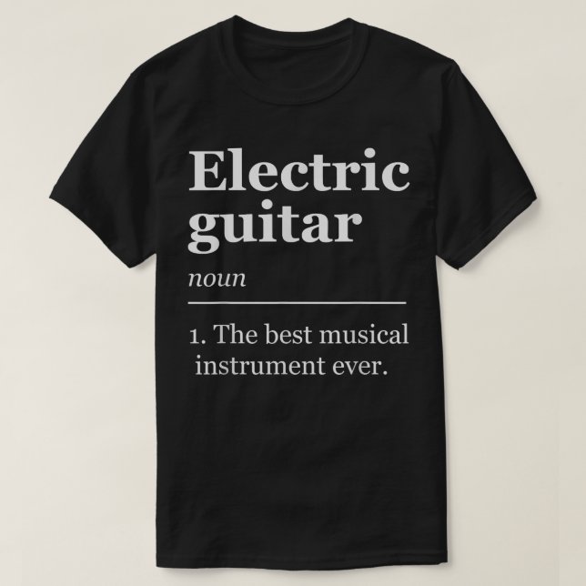 Camiseta Jugador de guitarra eléctrica Funny 701 (Diseño del anverso)