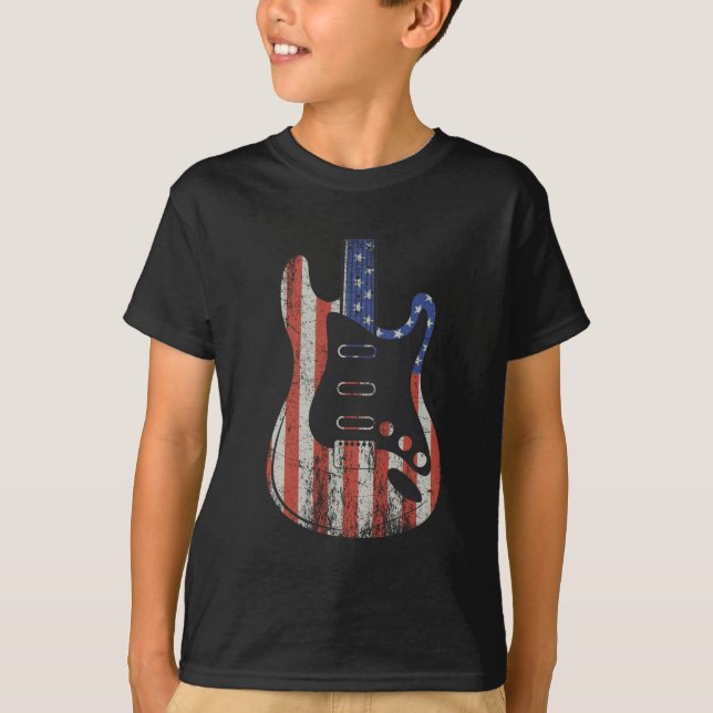 Camiseta Jugador de guitarra estadounidense amante de la mú (Anverso)