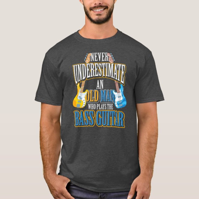Camiseta Jugador de guitarra masculino retirado música de l (Anverso)
