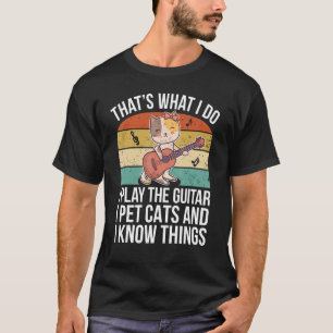 Camiseta Jugador De Guitarra, Propietario De Gato, Dice Gui