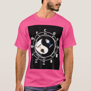 Camiseta Jugador de guitarra Yin Yang tira guitarra acústic