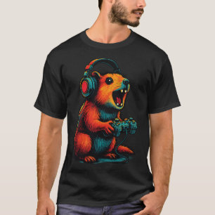 Camiseta Jugador de Hirax Roca Awawa Videojuegos Divertidos
