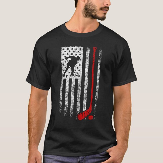 Camiseta Jugador de hockey Bandera americana Estados Unidos (Anverso)