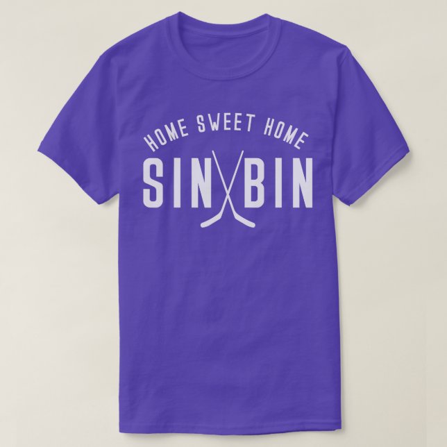 Camiseta Jugador de hockey castiga sin Bin Hogar dulce hoga (Diseño del anverso)