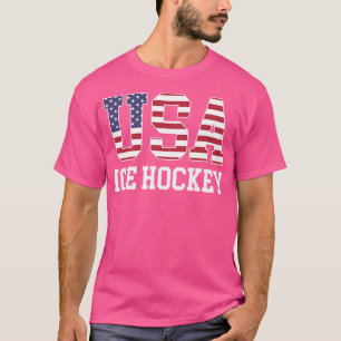 Camiseta Jugador De Hockey Con Bandera De Estados Unidos Ho