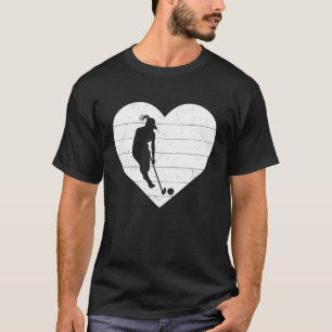 Camiseta Jugador de hockey de césped retro gráfico
