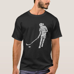 Camiseta Jugador de hockey de césped retro gráfico