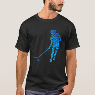 Camiseta Jugador de hockey de césped retro gráfico