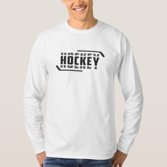 Camiseta Jugador de hockey de hielo Palo Equipo divertida d (Anverso)
