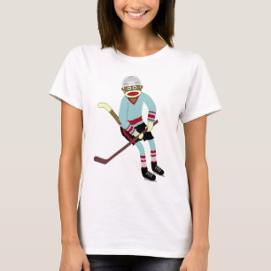 Camiseta Jugador de hockey del mono del calcetín
