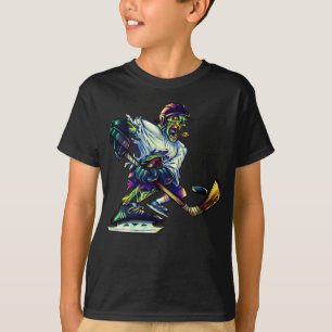 Camiseta Jugador de Hockey Delantero Zombie en el Centro de