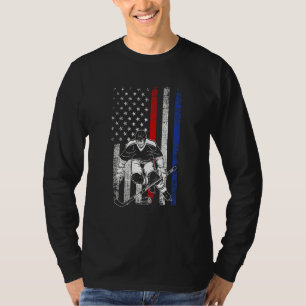 Camiseta Jugador de hockey deporte bandera estadounidense p