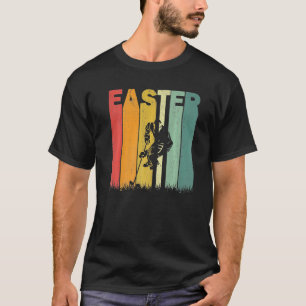 Camiseta Jugador de hockey Día de Pascua Retro Gráfica Gráf