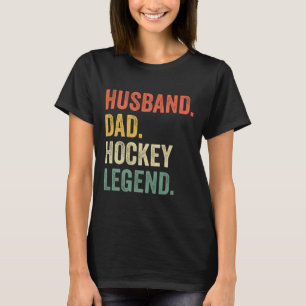 Camiseta Jugador de hockey divertido esposo papá leyenda de