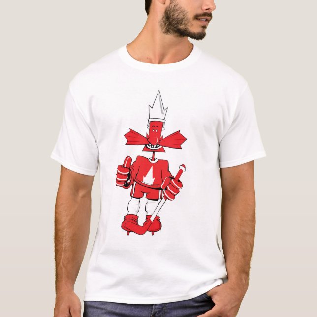 Camiseta Jugador de hockey orgulloso de Canadá (Anverso)