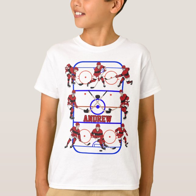 Camiseta Jugador de Hockey Personalizado para Niños (Anverso)