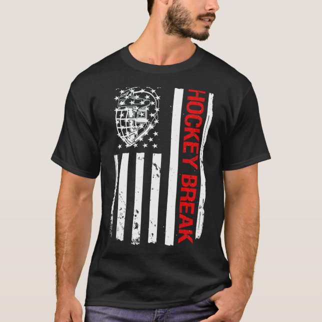 Camiseta Jugador de hockey sobre hielo bandera de Estados U (Anverso)