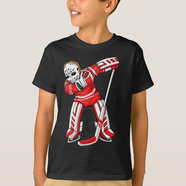 Camiseta Jugador de hockey sobre hielo Dabbing Chicas niños (Anverso)
