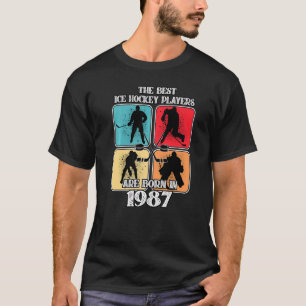 Camiseta Jugador de hockey sobre hielo de 35 años 1987 35º