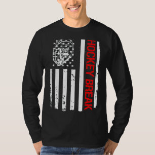 Camiseta Jugador de hockey sobre hielo de bandera de los Es