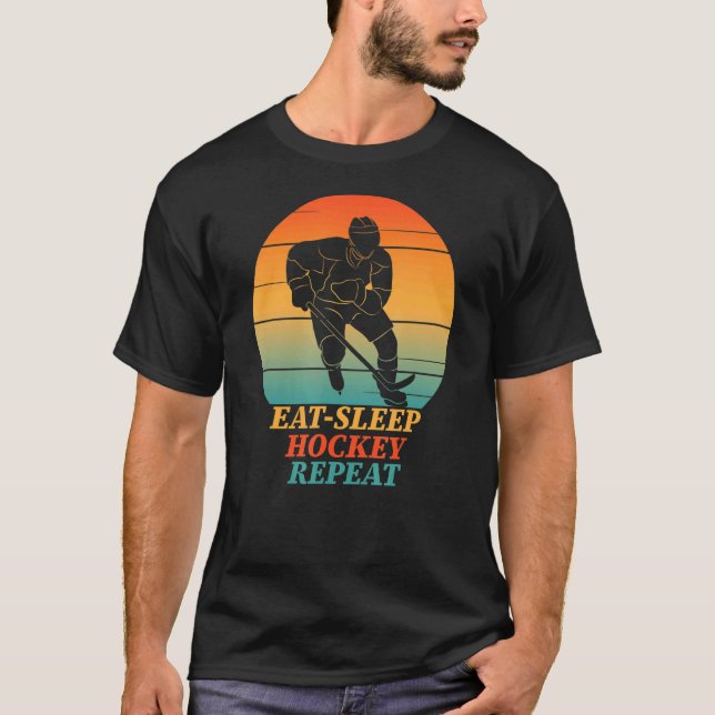 Camiseta Jugador de hockey sobre hielo de repetición de hoc (Anverso)