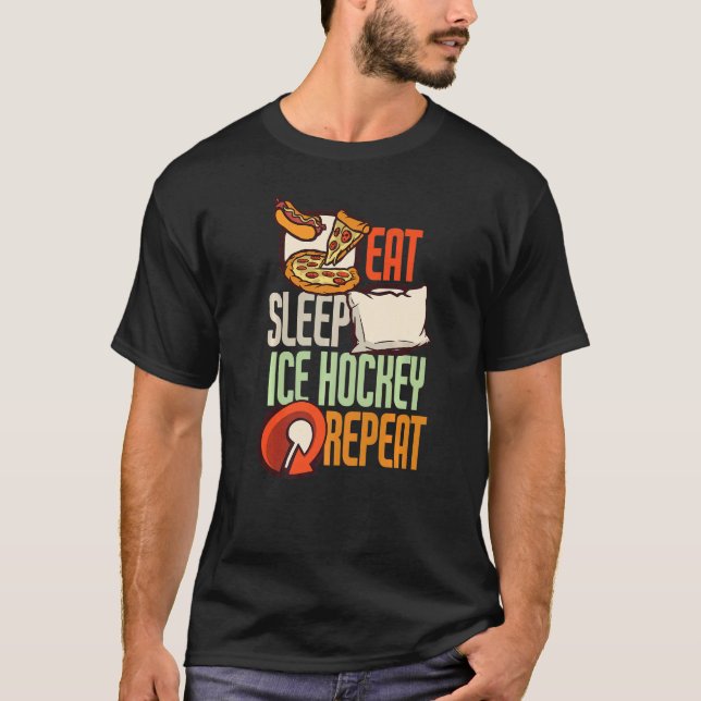 Camiseta Jugador de hockey sobre hielo de repetición de hoc (Anverso)