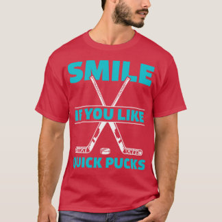 Camiseta Jugador de Hockey sobre Hielo Divertido Pucks Rápi