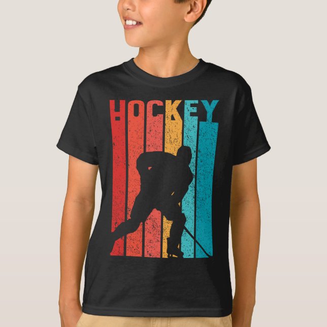 Camiseta Jugador de hockey sobre hielo retro infantil mascu (Anverso)