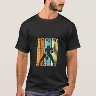 Camiseta Jugador de hockey sobre hielo vintage femenino ret